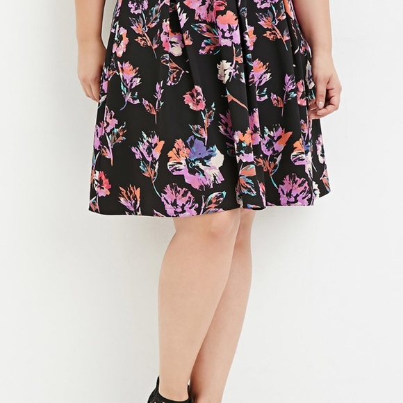 Forever 21 plus floral  skirt modcloth style - Picture 2 of 3